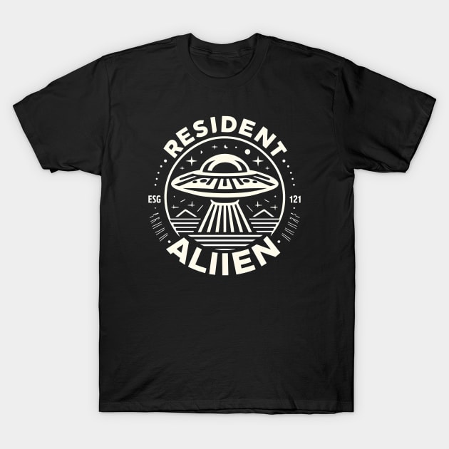 Resident Alien UFO T-Shirt by Rizstor